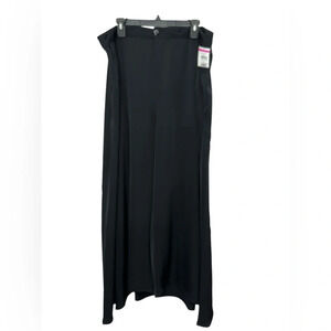 11 Honore Avery Wide Leg Pants Size 24 Career Trouser High Waist Black NWT